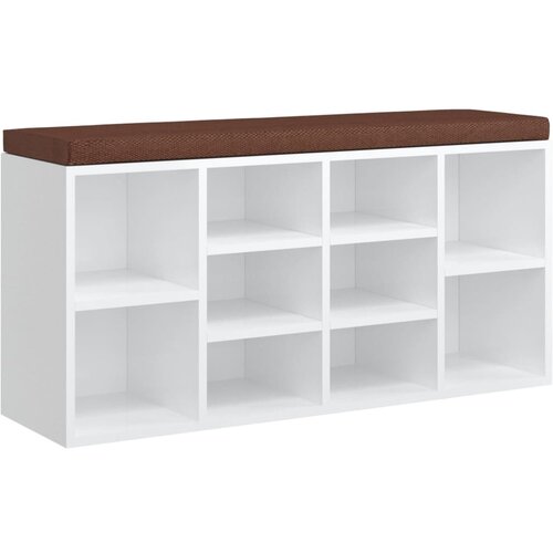 Maison Chic Regal za čevlje - Polica za čevlje visok sijaj bel 103x30x48 cm inženirski les, (21778180) Cene