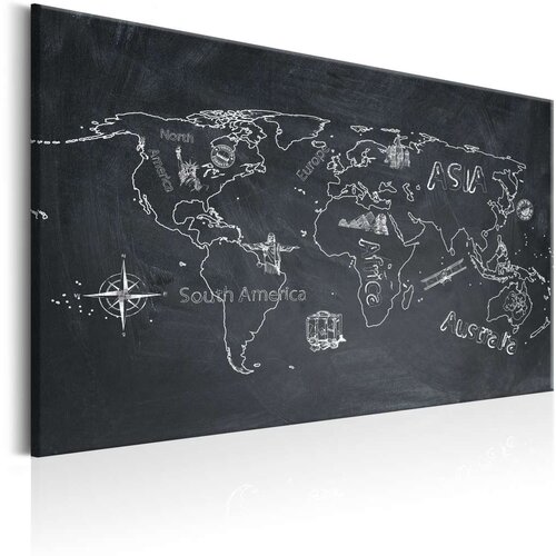  Slika - World Map: Travel broadens the Mind 120x80 Slike