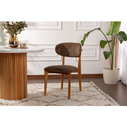 Hanah home stolica lionte - brown, dark oak browndark oak chair set (2 pieces) Cene