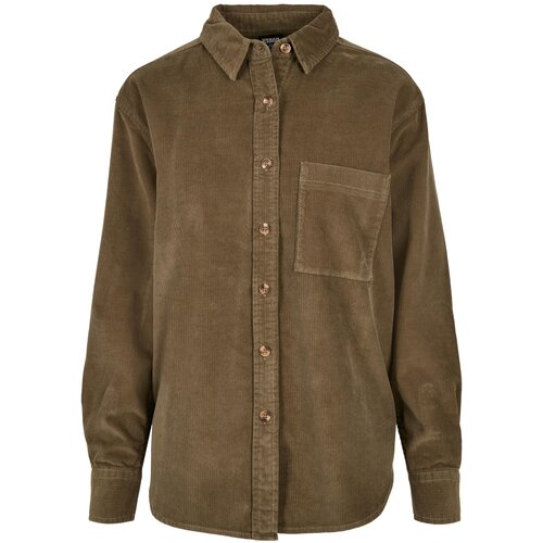 Urban Classics Women's corduroy oversized shirt olive Cijene