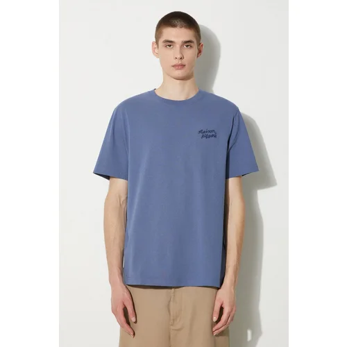 MAISON KITSUNÉ Pamučna majica Handwriting Comfort Tee Shirt za muškarce, s aplikacijom, MM00126KJ0118