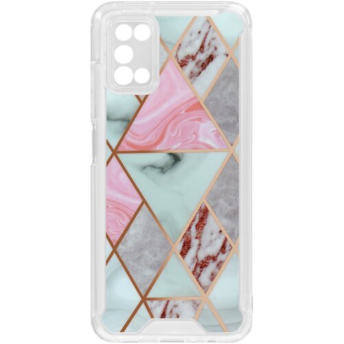 AVIZAR Ovitek za Samsung Galaxy A03s in Samsung Galaxy A02s, odporen proti udarcem, geometrijski vzorec, dizajn roza marmor, (20717635) Cene