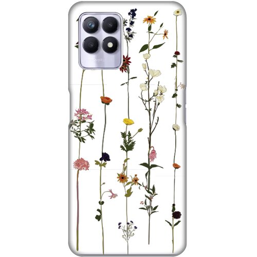 Teracell silikonska maska za Realme 8i Flower Print Skin bela Slike