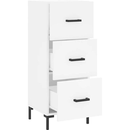 VidaXL Komoda bijela 34 5 x 34 x 90 cm od konstruiranog drva Slike