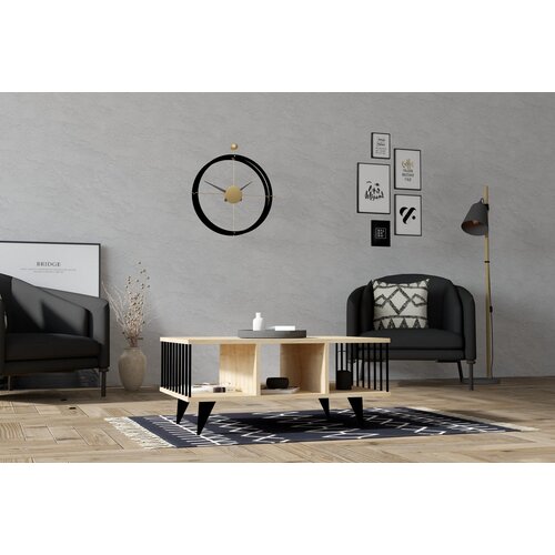 Hanah home Club sto Bert, 90x40x60 cm, Bež-crni Cene