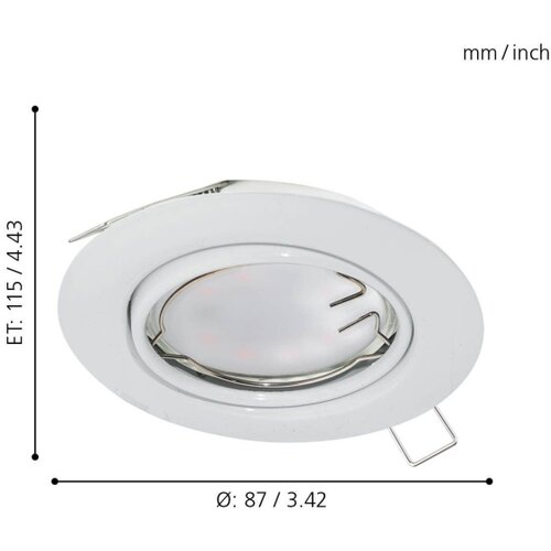 Eglo 94406 - SET 3x LED ugradne svetiljke PENETO 3xGU10-LED/5W/230V Cene