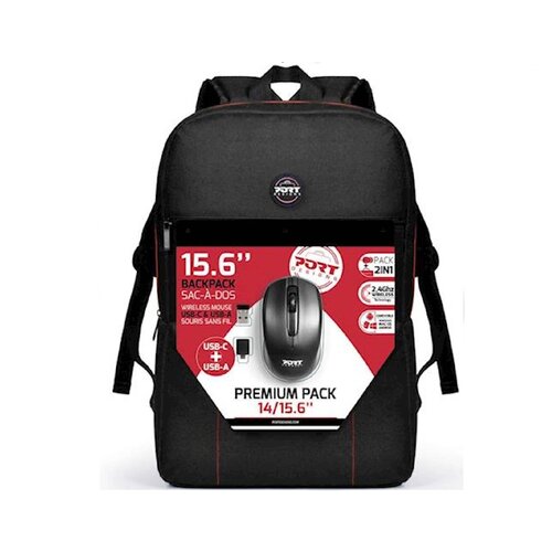 Port ruksak Premium 15.6&amp;quot; + mi&amp;scaron; WL Miska USB-A, USB-C Slike