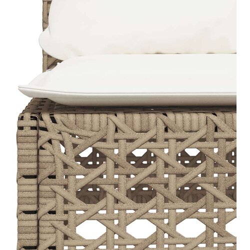VidaXL 5-dijelni vrtni set sofa s jastucima bež od poliratana Slike