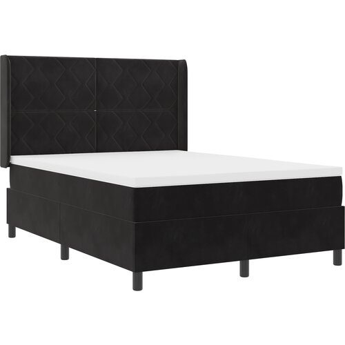 vidaXL Box Spring postelja z vzmetnico Črna 140x200 cm Žamet, (22050201) Cene