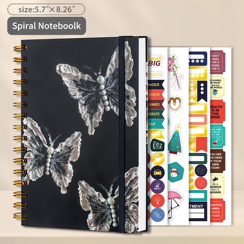 INF Beležnica | Spiralna beležnica A5 z linijo in nalepkami iz zlate folije B, (21734662) Cene