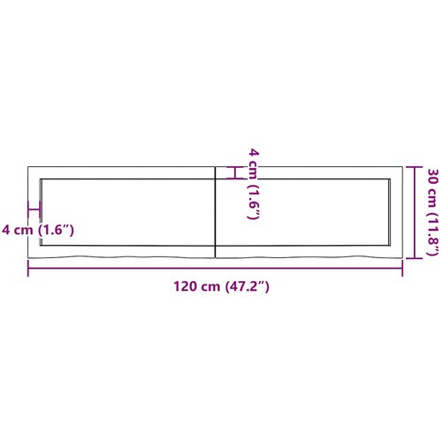  Zidna polica svjetlosmeđa 120x30x(2-4) cm obrađena hrastovina Slike