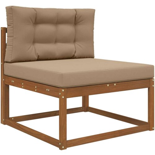  Jastuk za vanjsku sofU 2 pcs Sivo-smeđa Poliester - Sivo-smeđa 80 x 80 cm 1x sjedalo +1x naslon (3D s bartagom) Slike
