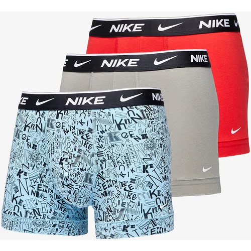 Nike Bokserice svijetloplava / bež siva / crvena / crna
