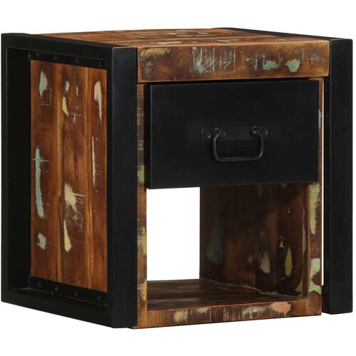 VidaXL Noćni ormarić Vi&amp;scaron;ebojni 40x35x40 cm Obrađeno puno drvo Slike