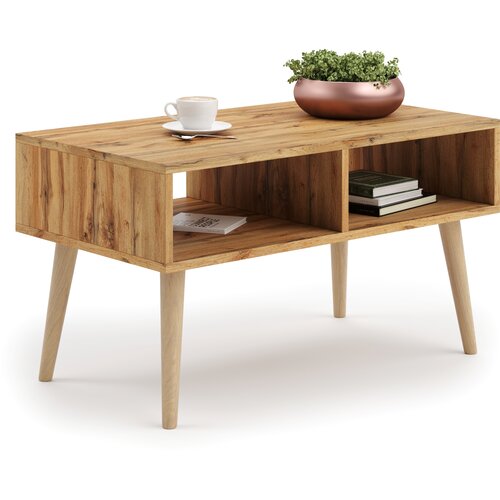 Kobi Furniture Klubska mizica Sandi, skandinavski stil, zlati craft hrast, (20625985) Cene