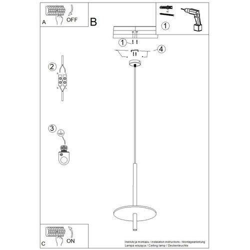 Sollux Tamno plava/bež metalna viseća svjetiljka &amp;oslash; 30 cm Rilu &amp;ndash; Slike