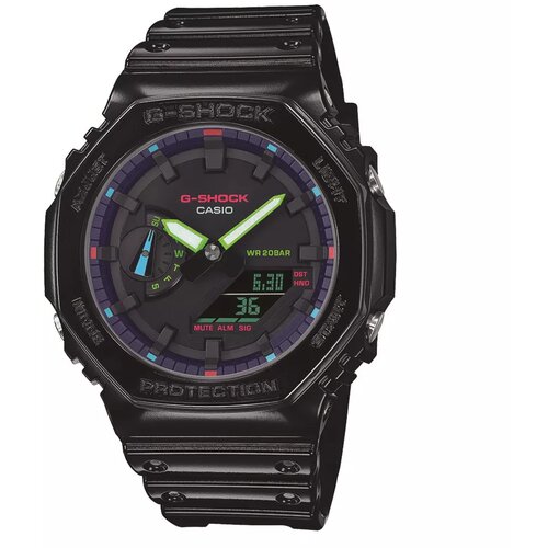 Casio Muški g shock crni analogno digitalni sportski ručni sat sa crnim kaišem ( ga-2100rgb-1aer ) Cene