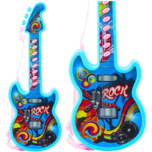  Električna gitara za djecu sa melodijama i solmizacijskim rasponom - plava Slike