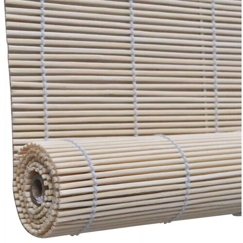 Rolo zavjesa od bambusa prirodna boja 140 x 160 cm Slike