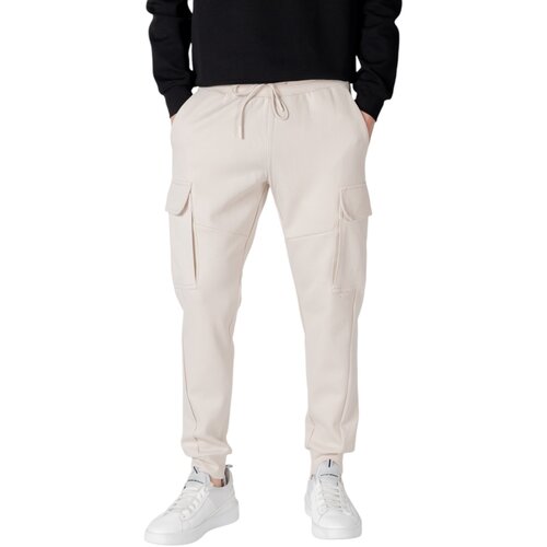 Antony Morato Hlače REGULAR FIT WITH LOGOED RUBBER FLAG MMFP00405-FA150178 Bela Slike