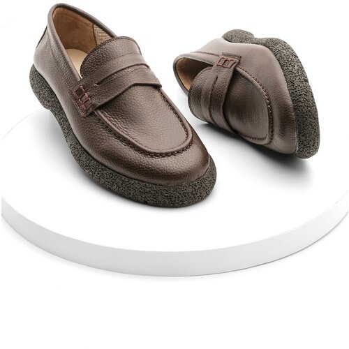 Marjin Loafer Shoes - Brown - Flat Slike