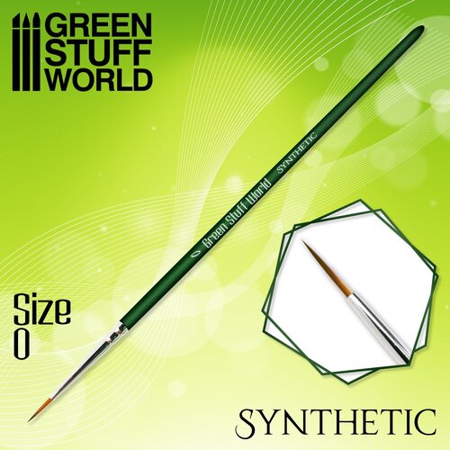 Green Stuff World GREEN SERIES Synthetic Brush – Size 0 | Sintetička Četkica za minijature Cene
