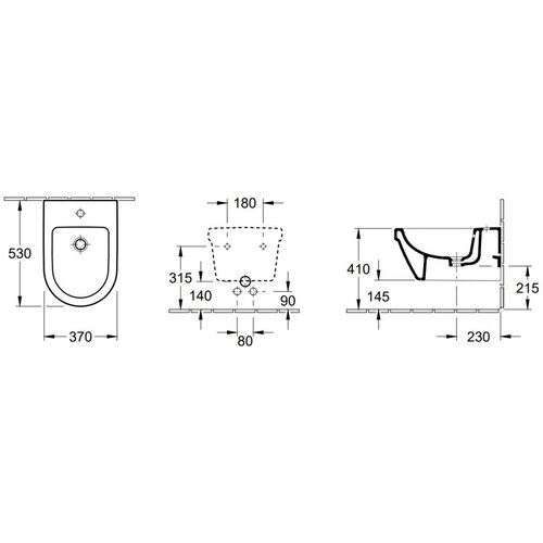 Villeroy Boch 548400R1 Architectura CeramicPlus 37 x 54 cm viseči bide Slike