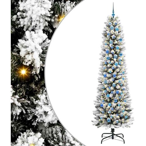  Umestno božično drevo med 300 LED Zelena in bela 240 cm Cene