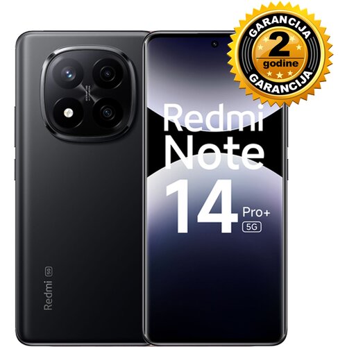 XIAOMI REDMI NOTE 14 PRO+ 12+256GB 5G MIDNIGHT BLACK (+PUNJAČ) Cijene