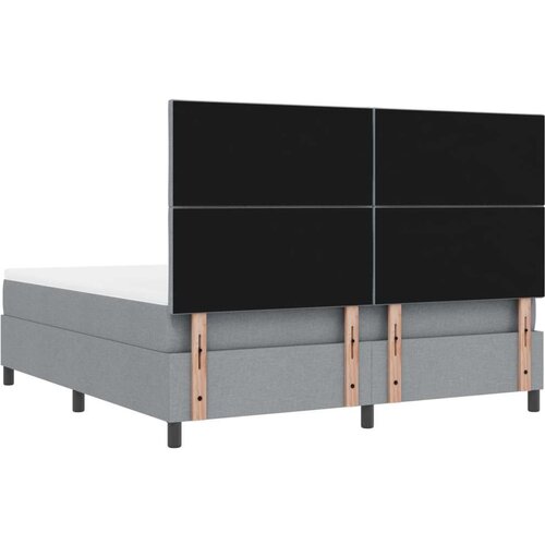 VidaXL svijetlosivi Krevet s Madracem i Klupicom 180x200 cm od Tkanine Slike