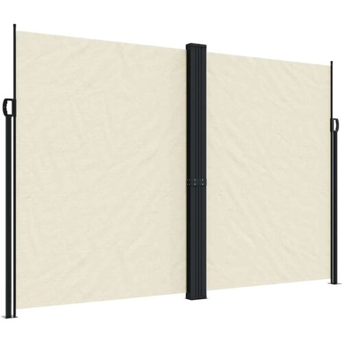 VidaXL Bočna tenda na uvlačenje krem 220 x 1000 cm Slike
