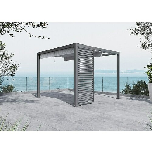 SUNFUN Paviljon sa sjenilom na namatanje Milos (Š x D: 294 x 294 cm, Night-Grey, Aluminij/Poliester, 2 -dij.) Cene