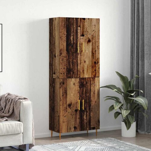 vidaXL Highboard Staro drvo 69.5 x 34 x 180 cm Konstruirano drvo Cijene