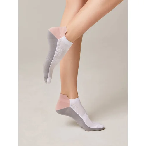 Conte Woman's Socks 393 White-Grey