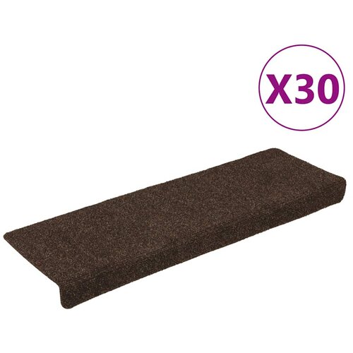  Prostirke za stepenice samoljepljive 30 kom 65x21x4 cm smeđe pravokutne rubove Cene