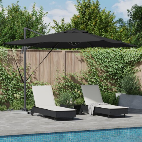  Cantilever Roma Parasol s LED-ima - Crna  286 x 285 x 270 cm  Aluminij Cijene