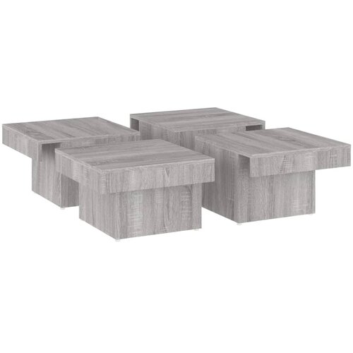  Stolić za kavu boja sivog hrasta 90x90x28 cm konstruirano drvo Slike