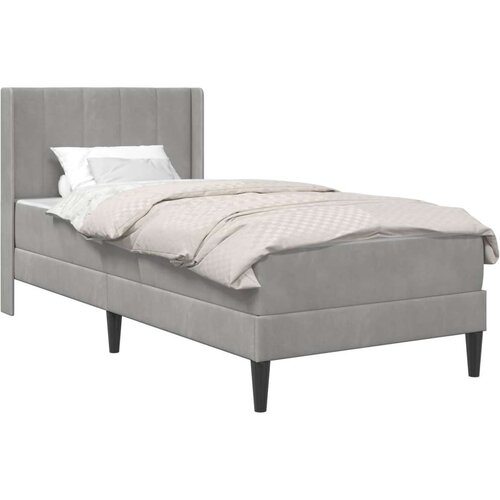  Okvir za krevet Svijetlo siva 90 x 200 cm Bar&amp;scaron;un - Svjetlosiva 90 x 200 cm Slike