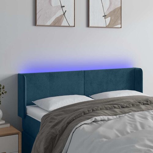  LED uzglavlje tamnoplavo 147x16x78/88 cm bar&scaron;unasto Cijene