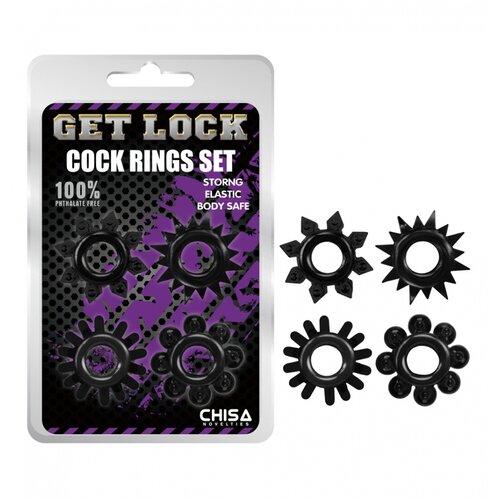  Cock Rings Set-Black CN330358238 Cene