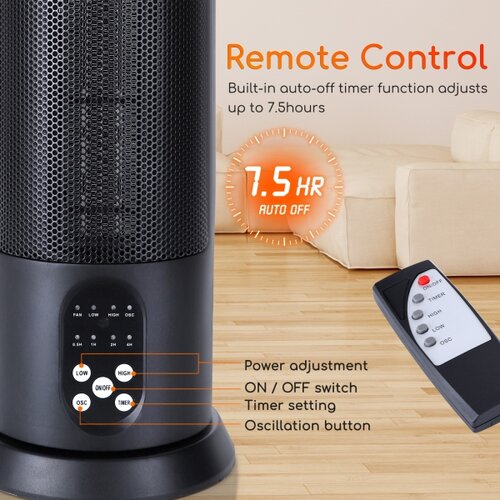 Aigostar Električni grejač 1500 W/230 V sa daljinskim upravljačem Slike