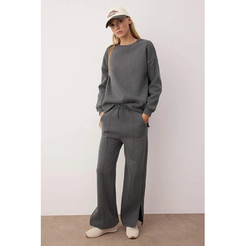 TRENDYOLMILLA ženski set top i pantalone Twoaw26Au00080, Siva - Antracit Cene