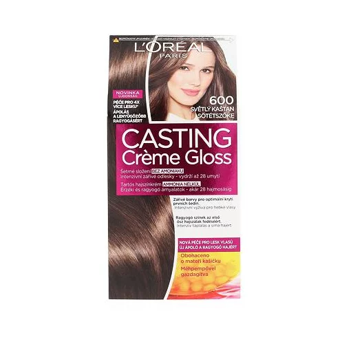 L´Oréal Paris casting Creme Gloss barva za lase 48 ml odtenek 600 Light Brown