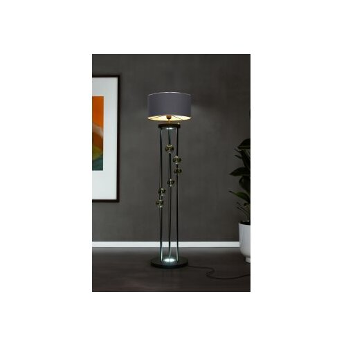Opviq podna lampa clichy anthracite chrome black Slike