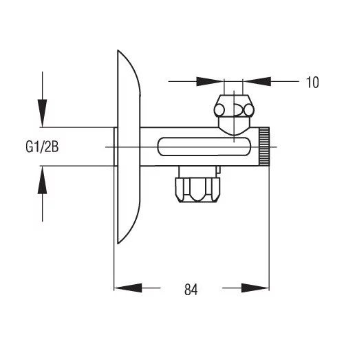 Unitas kutni ventil (½″)