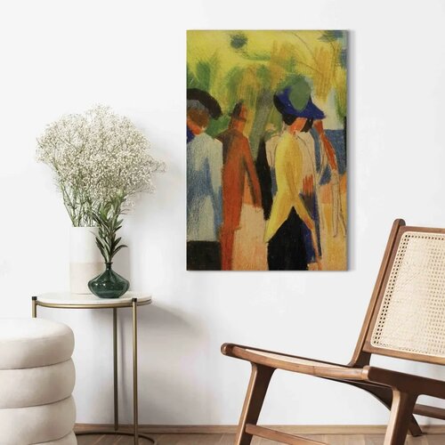  Slika - August Macke &amp;ndash; Walker under trees (Walker in the park) 20x30 Na talijanskom platnu Slike
