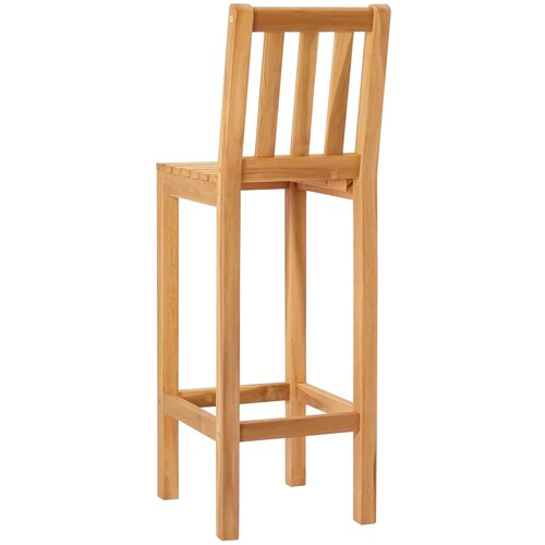  Barska stolica 2 pcs smeđa čvrsto teak drvo Slike