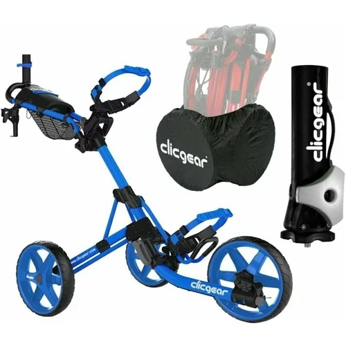 Clicgear Model 4.0 Deluxe SET Matt Blue Ročni voziček za golf