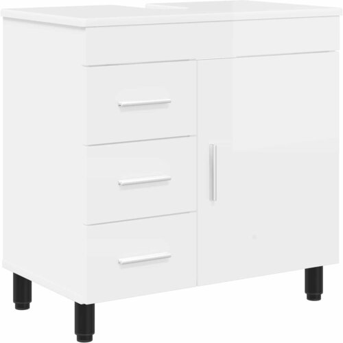 vidaXL Kopalni&scaron;ka enota Bela visok sijaj 60 x 35 x 60 cm, (5000246063) Cene