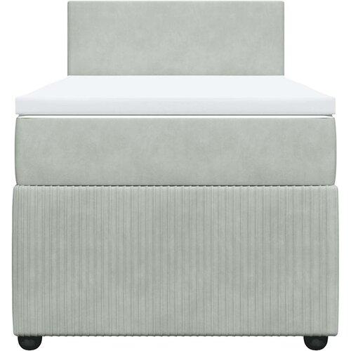 Box spring krevet s madracem svjetlosivi 100x200 cm bar&amp;scaron;unasti Slike